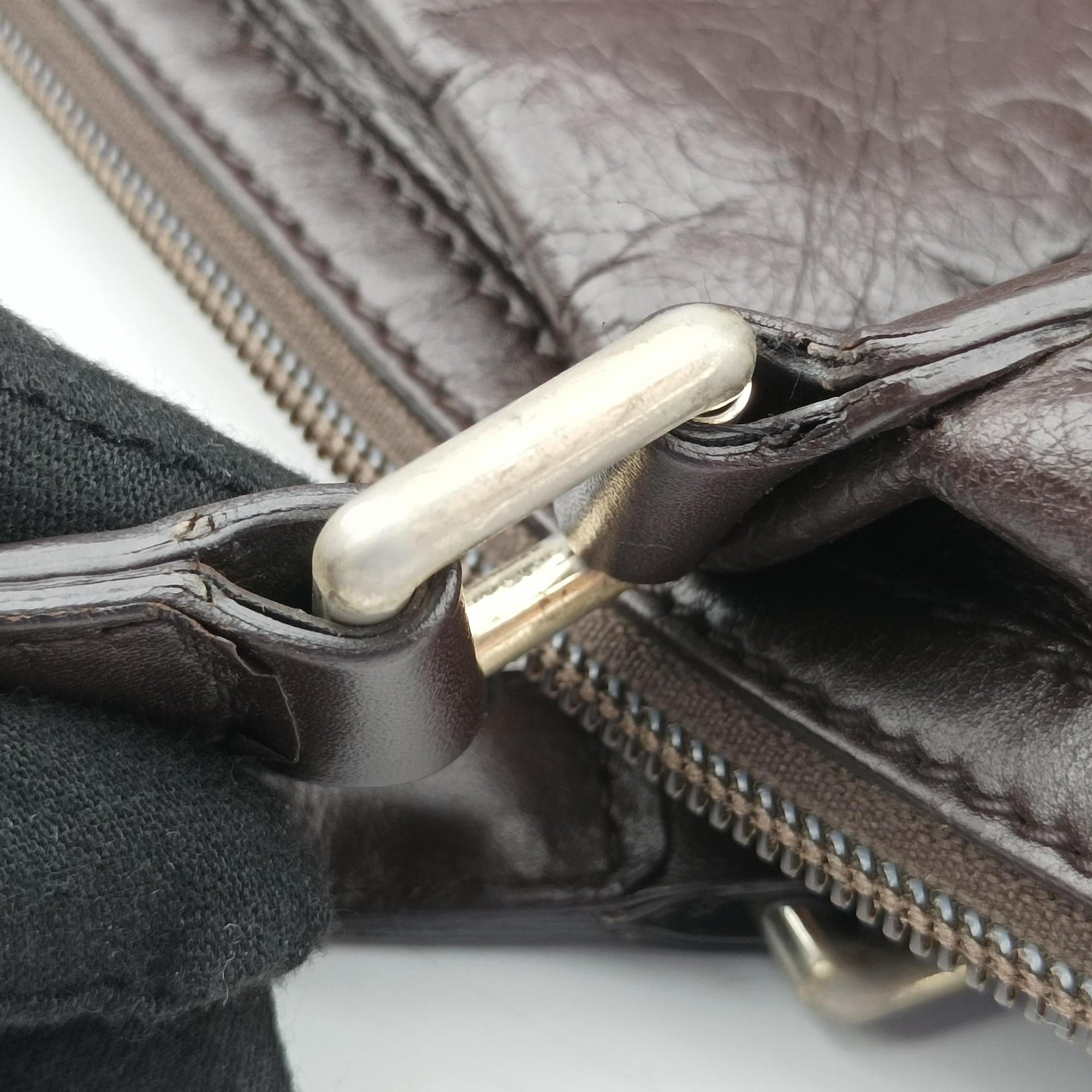 Secondhand Gucci GG Guccissima Boston Brown leather 257289 shoulderbag | stylenewstar