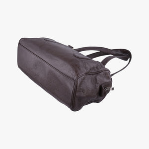 Secondhand Gucci GG Guccissima Boston Brown leather 257289 shoulderbag | stylenewstar
