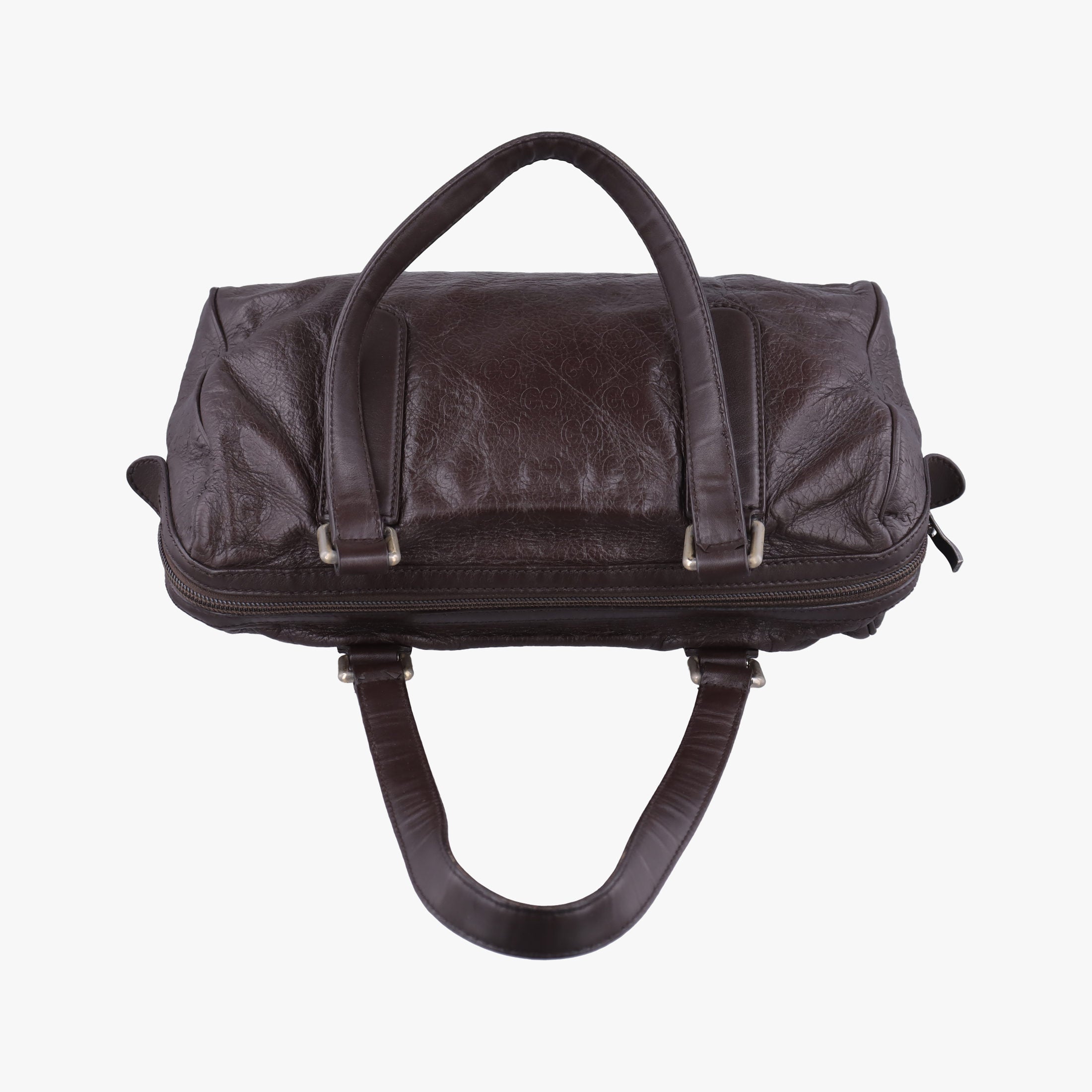 Secondhand Gucci GG Guccissima Boston Brown leather 257289 shoulderbag | stylenewstar
