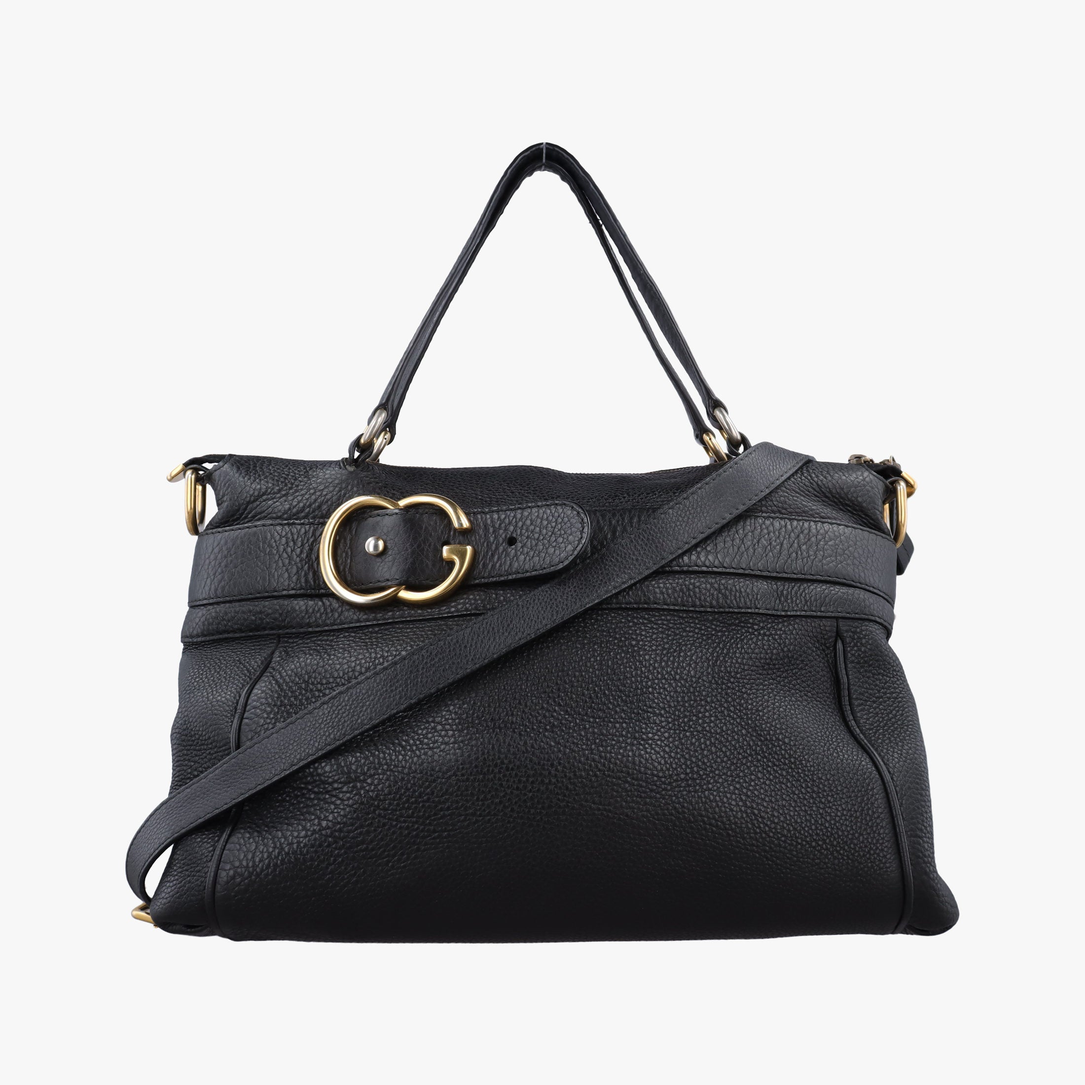 Pre-owned Gucci Ride Black Leather 269963 shoulderbag | stylenewstar