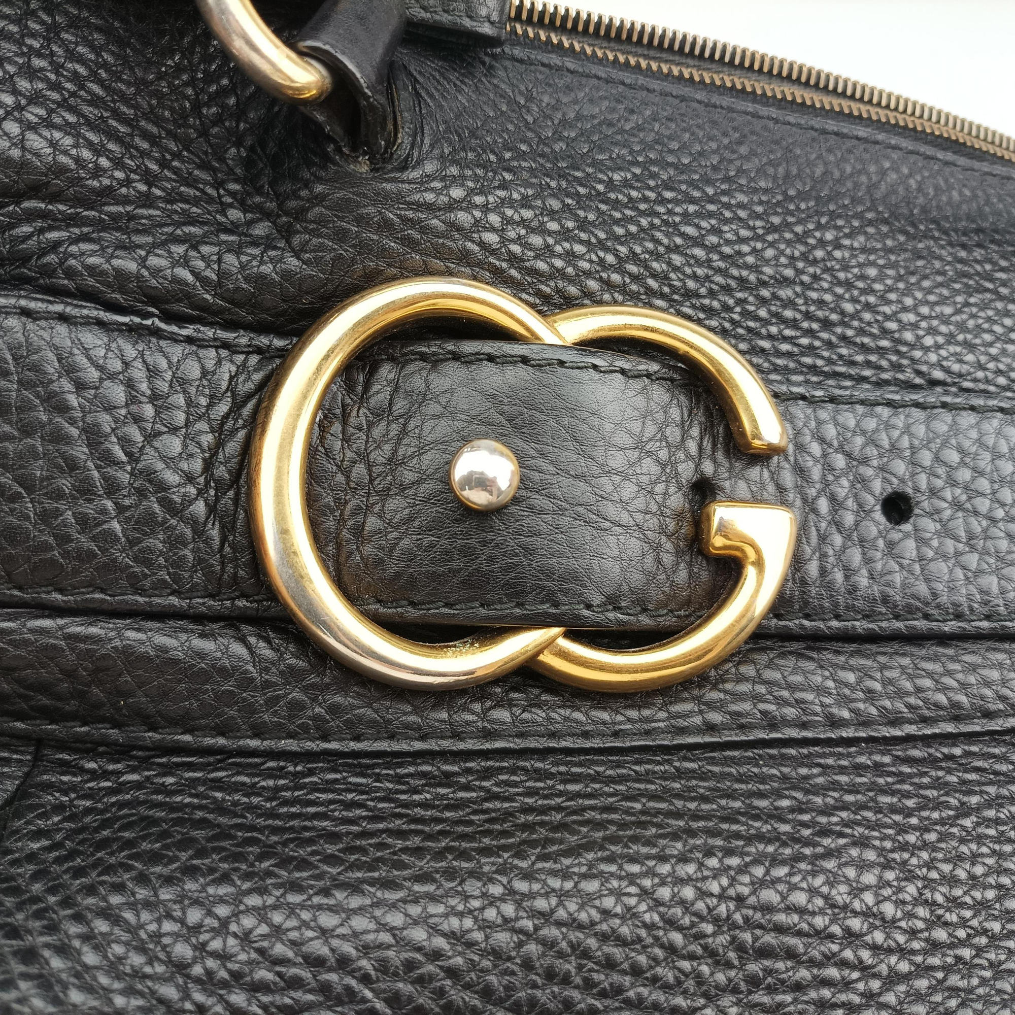 Pre-owned Gucci Ride Black Leather 269963 shoulderbag | stylenewstar