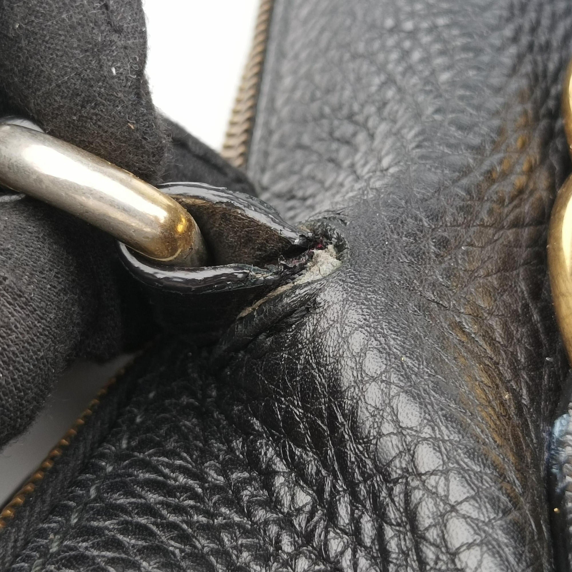 Pre-owned Gucci Ride Black Leather 269963 shoulderbag | stylenewstar