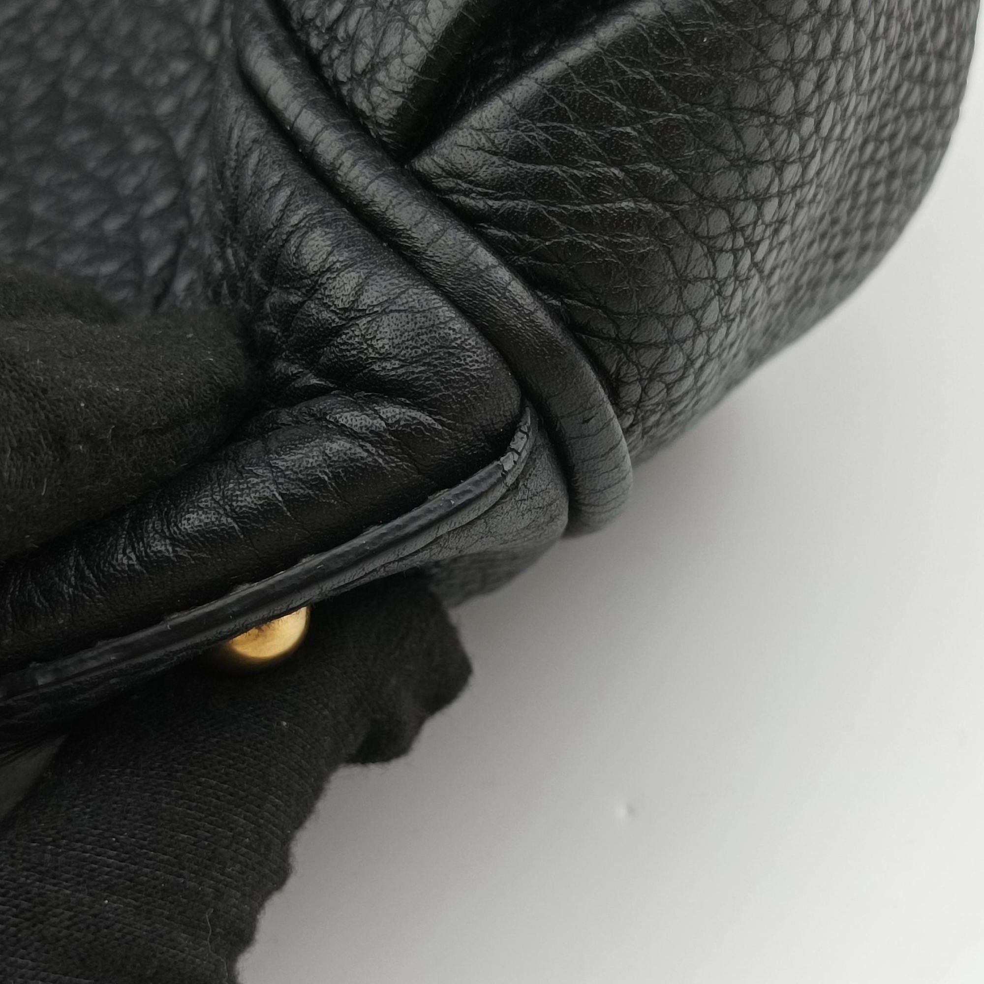 Pre-owned Gucci Ride Black Leather 269963 shoulderbag | stylenewstar