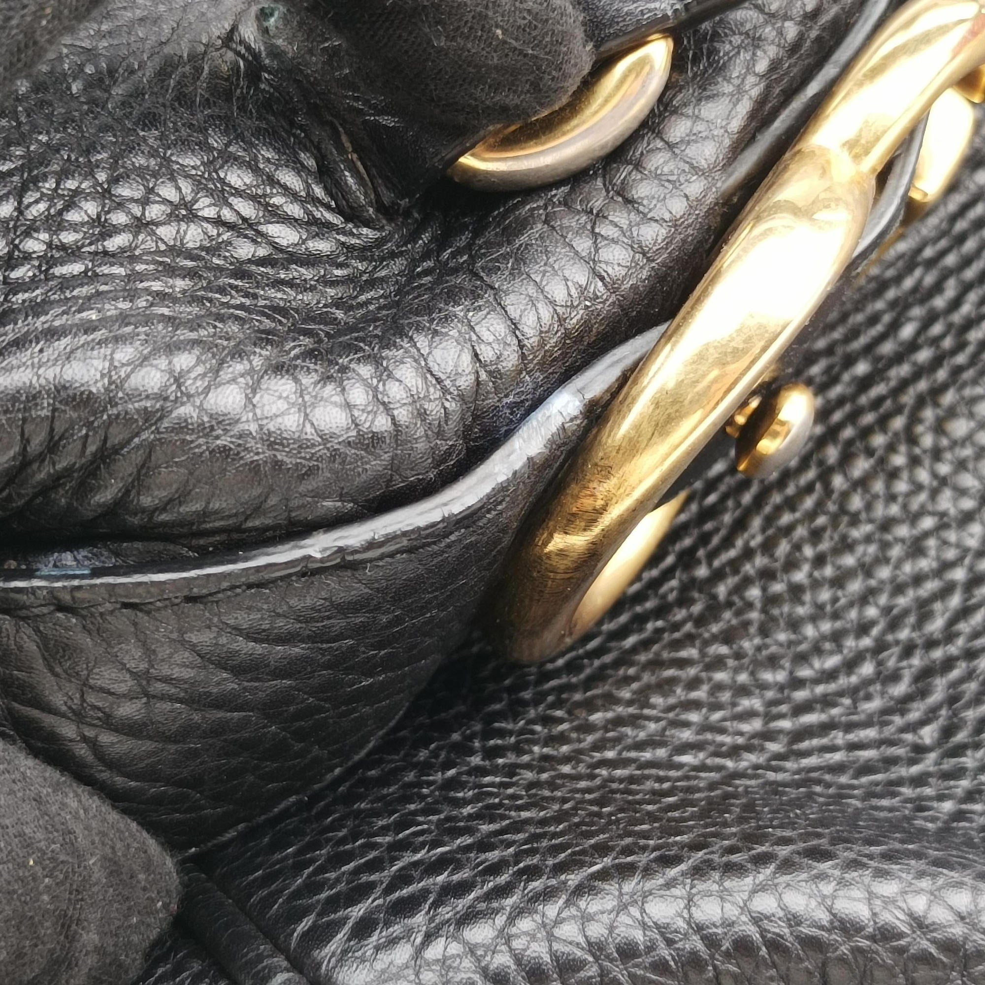 Pre-owned Gucci Ride Black Leather 269963 shoulderbag | stylenewstar