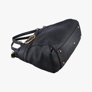 Pre-owned Gucci Ride Black Leather 269963 shoulderbag | stylenewstar