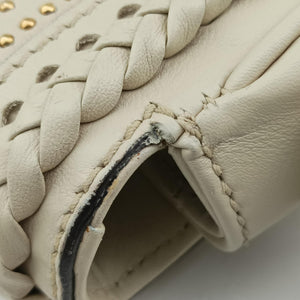 Pre-owned Gucci Tassel Handmade Medium Flap White Leather 263954 shoulderbag | stylenewstar