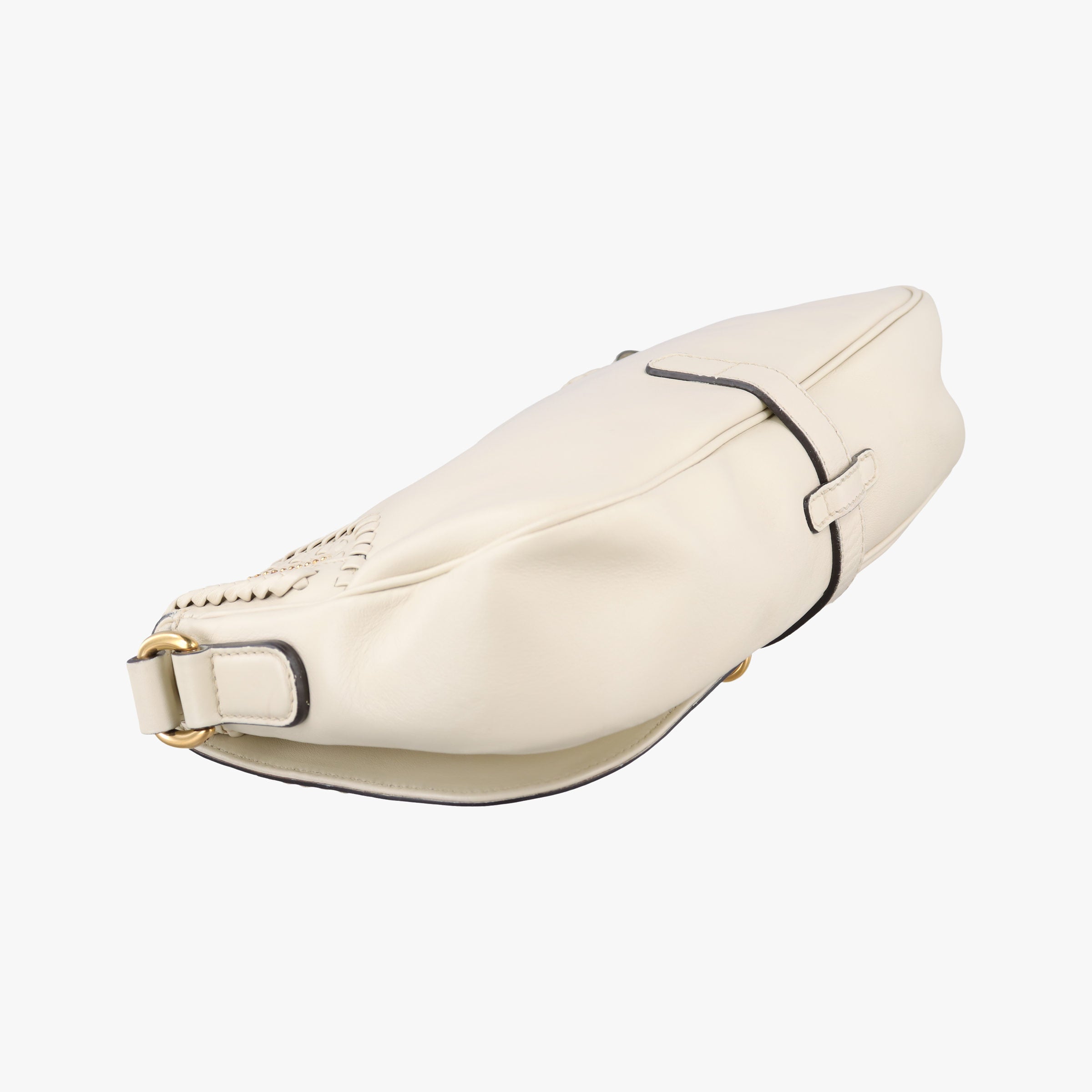 Pre-owned Gucci Tassel Handmade Medium Flap White Leather 263954 shoulderbag | stylenewstar