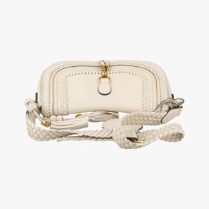 Pre-owned Gucci Tassel Handmade Medium Flap White Leather 263954 shoulderbag | stylenewstar