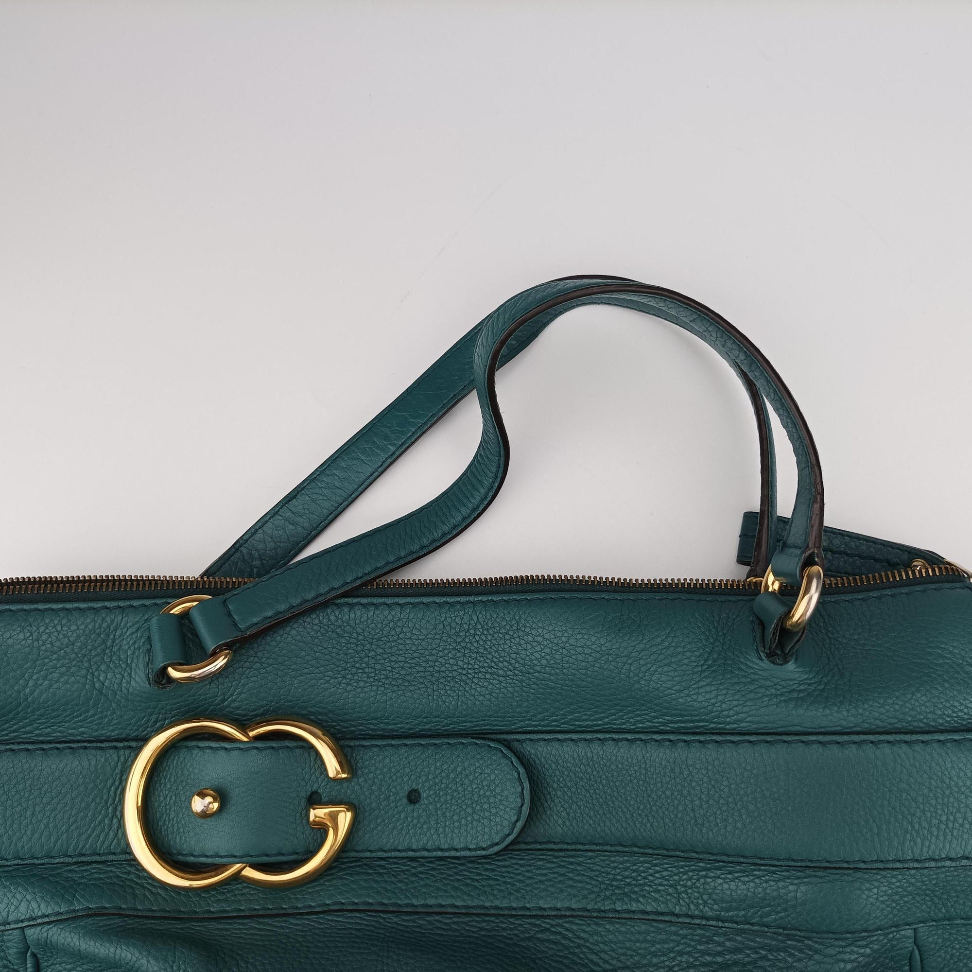 Pre-owned Gucci Ride Teal Leather 269963 shoulderbag | stylenewstar