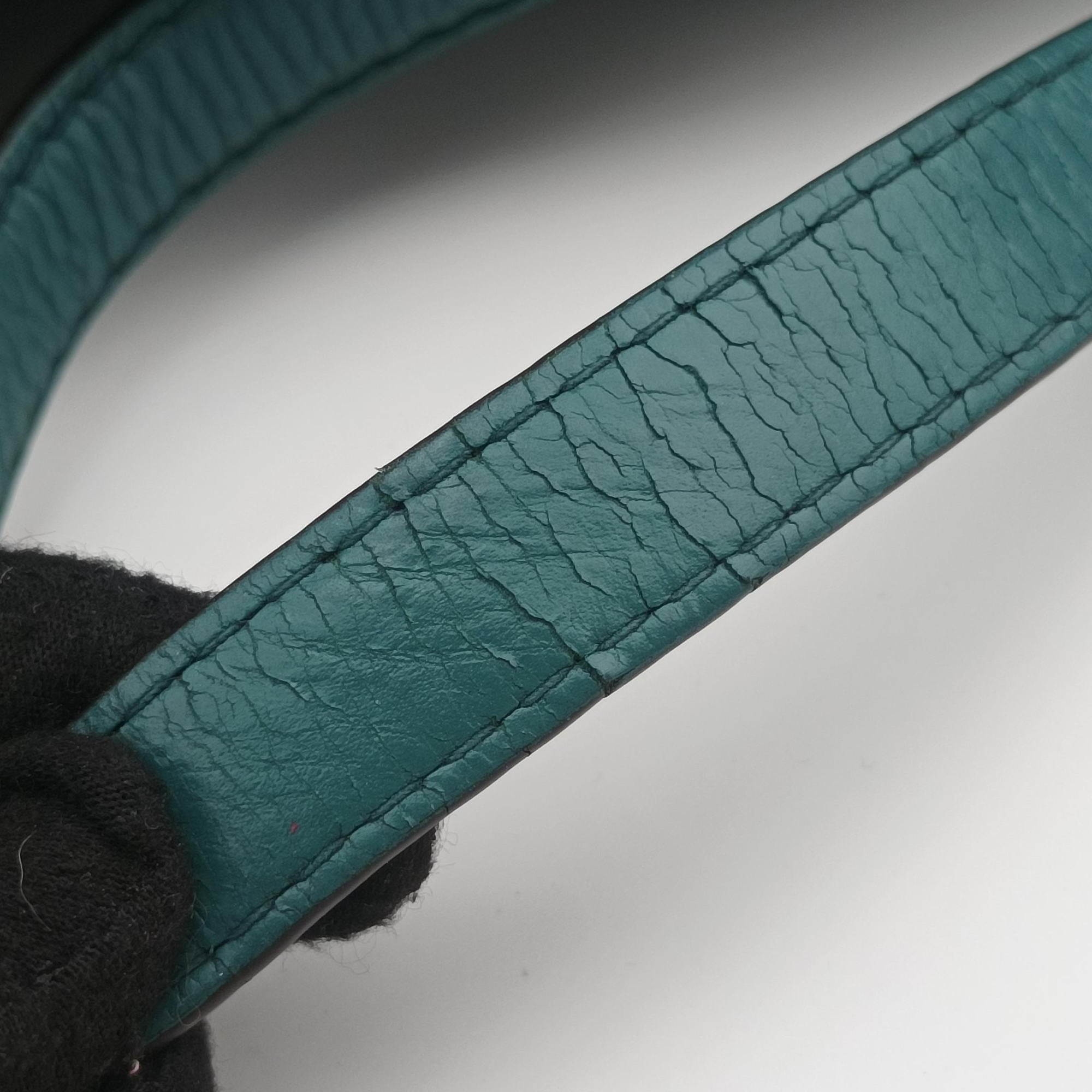 Pre-owned Gucci Ride Teal Leather 269963 shoulderbag | stylenewstar