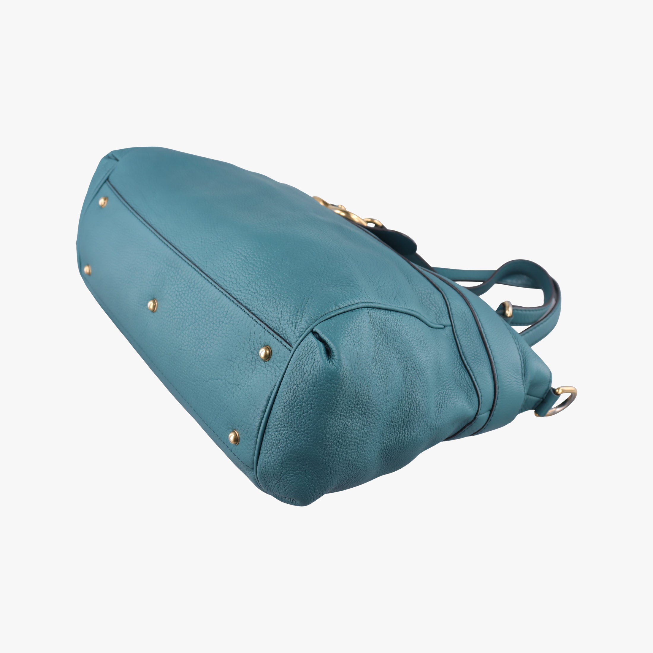 Pre-owned Gucci Ride Teal Leather 269963 shoulderbag | stylenewstar