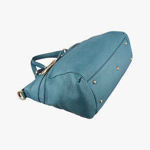 Pre-owned Gucci Ride Teal Leather 269963 shoulderbag | stylenewstar