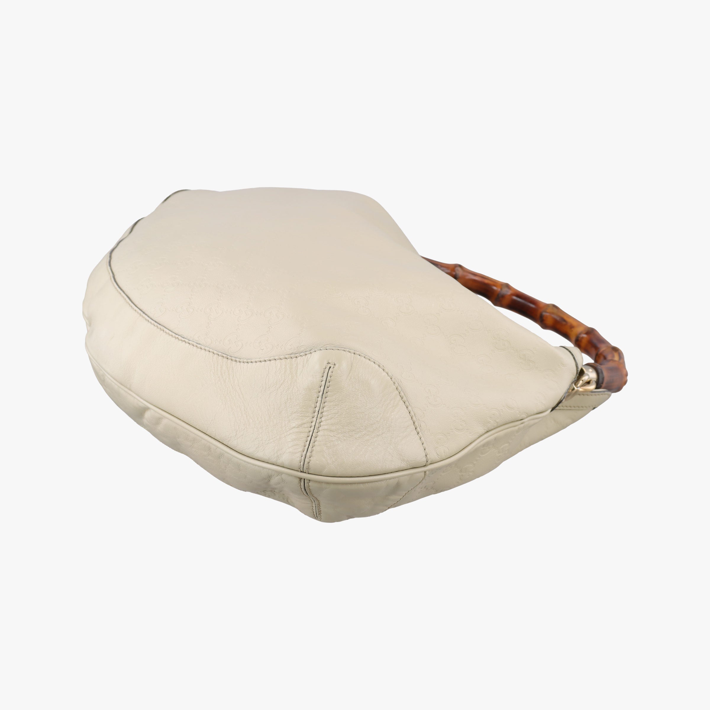 Pre-owned Gucci Bamboo White Leather 169976 shoulderbag | stylenewstar