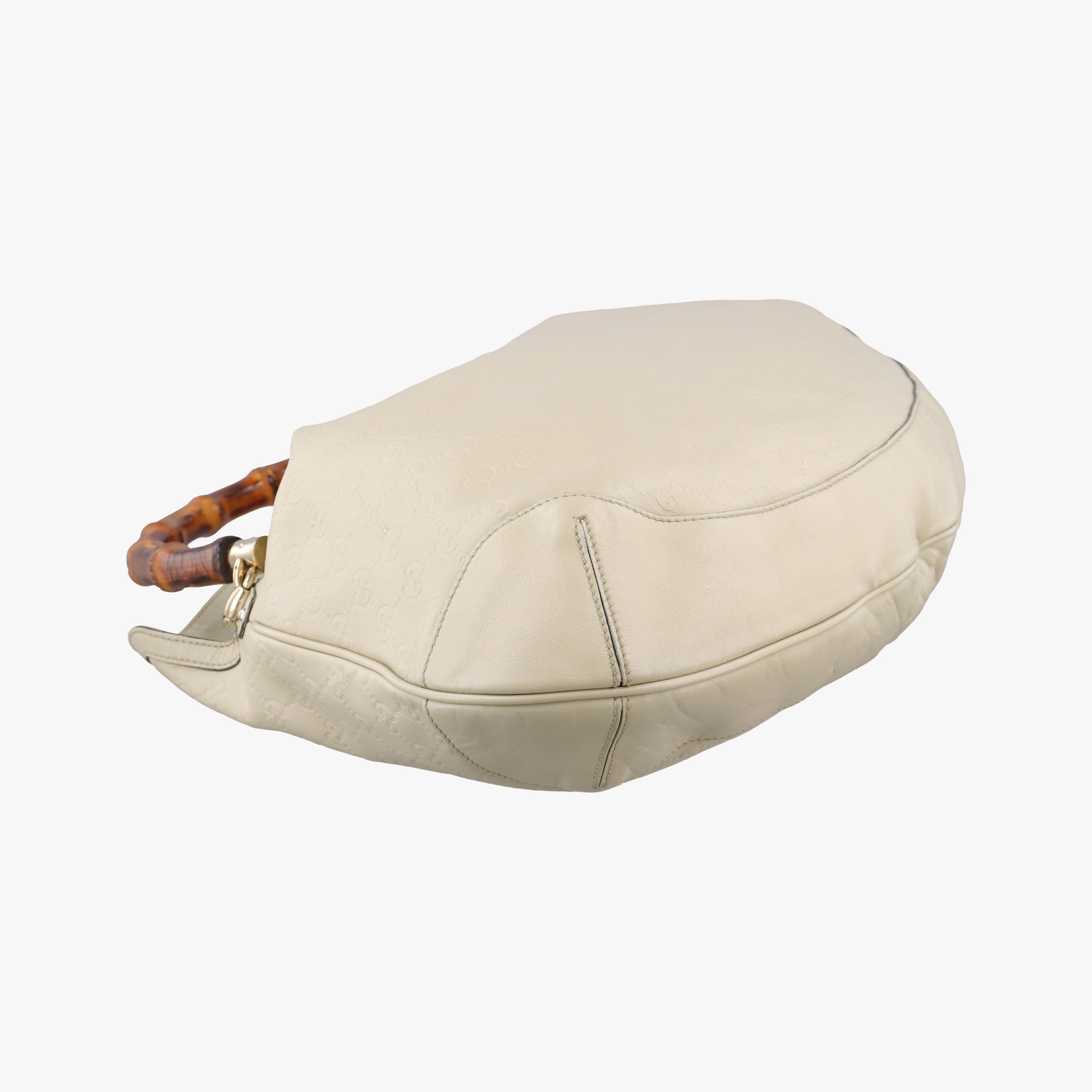 Pre-owned Gucci Bamboo White Leather 169976 shoulderbag | stylenewstar