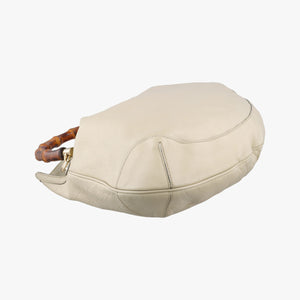 Pre-owned Gucci Bamboo White Leather 169976 shoulderbag | stylenewstar