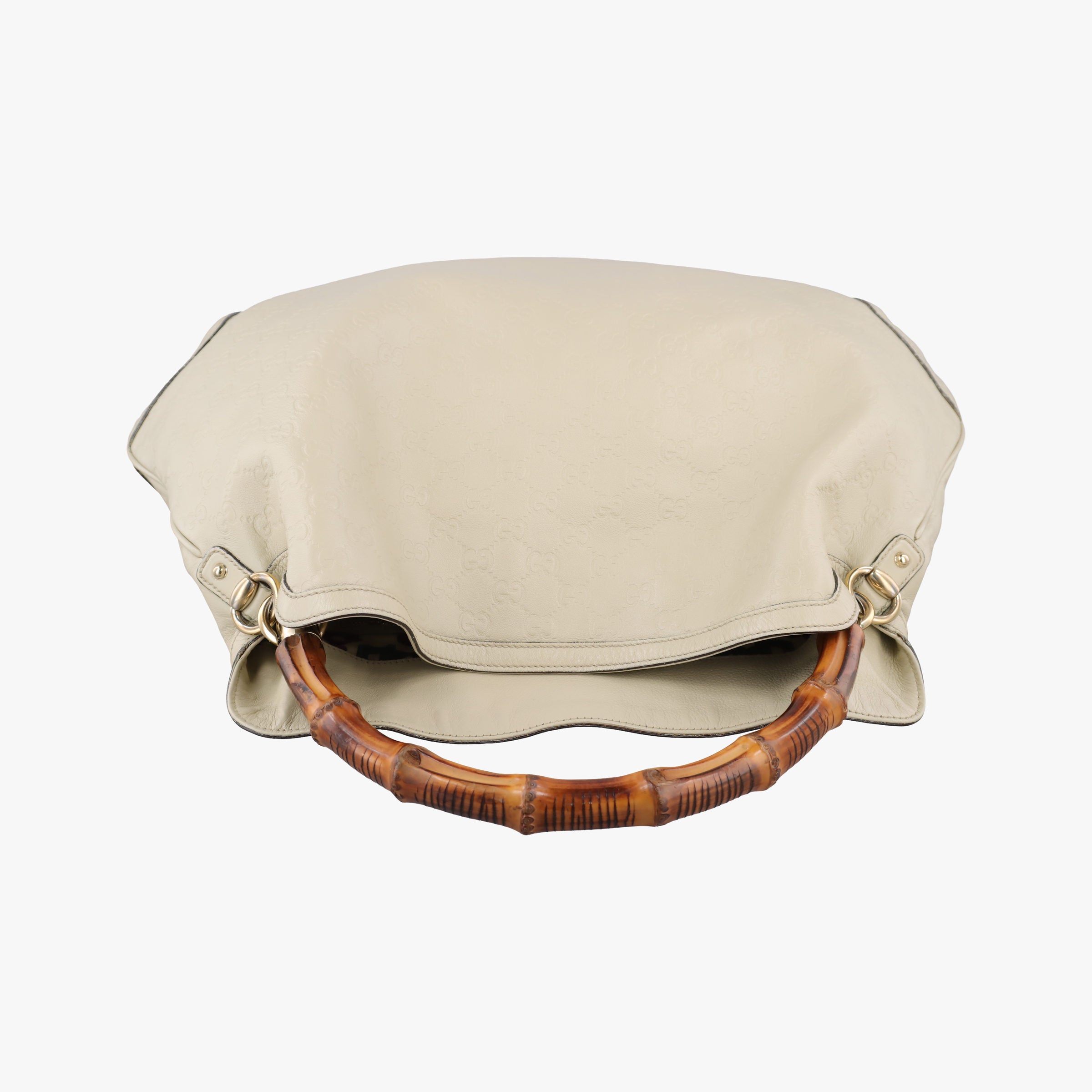 Pre-owned Gucci Bamboo White Leather 169976 shoulderbag | stylenewstar