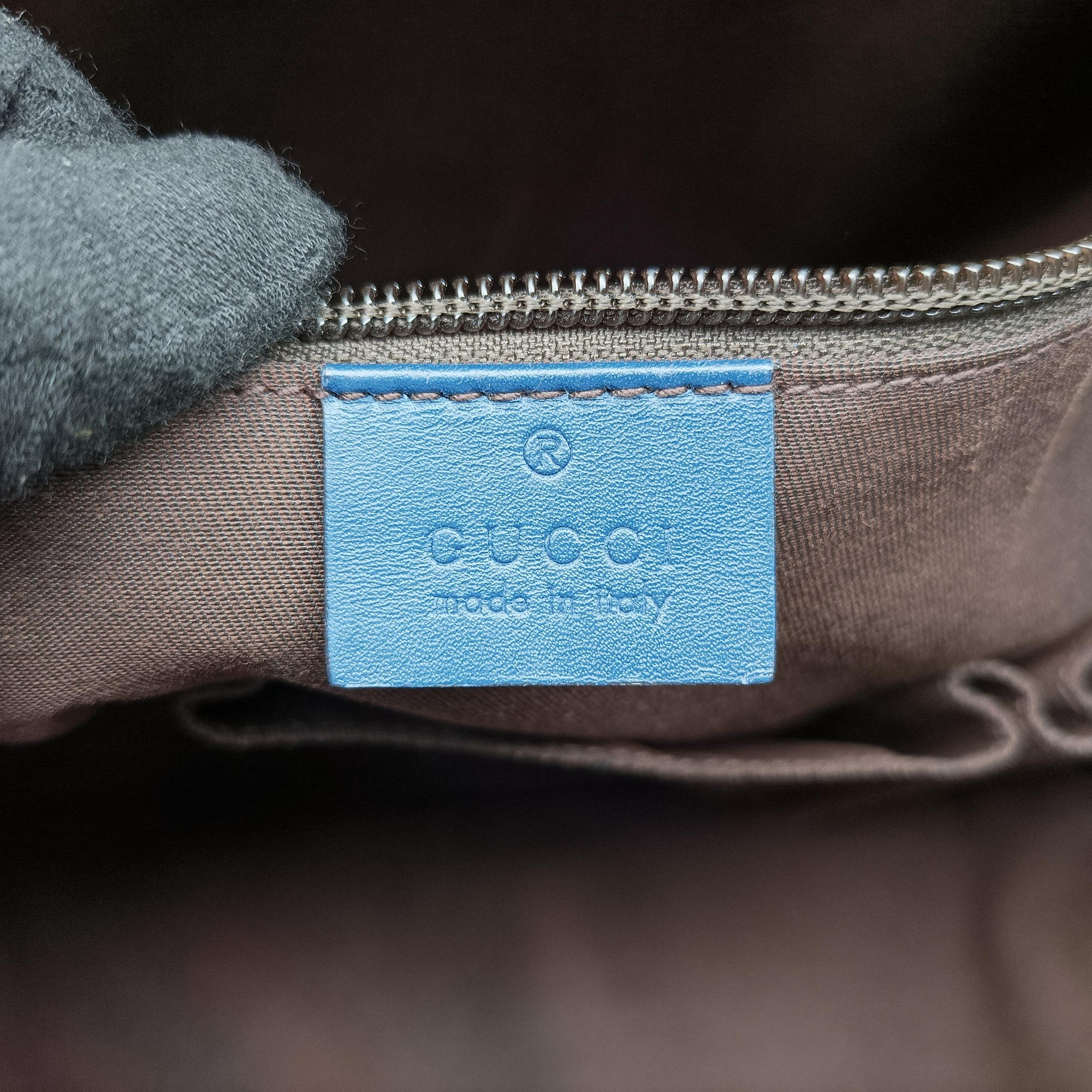 Vintage Gucci Diamante Blue Leather 208463 shoulderbag | stylenewstar