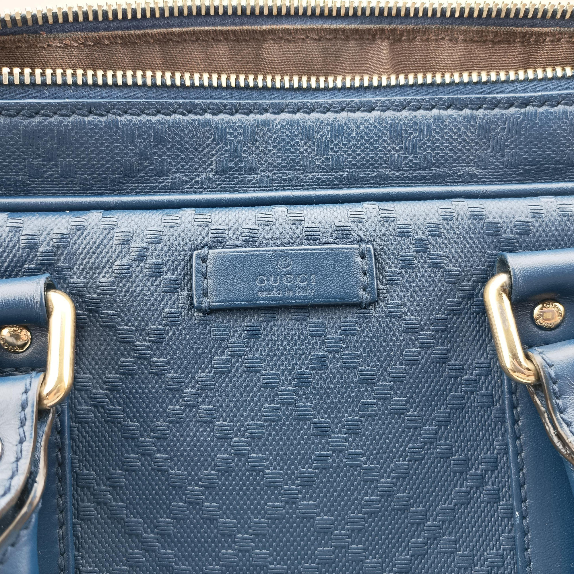 Vintage Gucci Diamante Blue Leather 208463 shoulderbag | stylenewstar