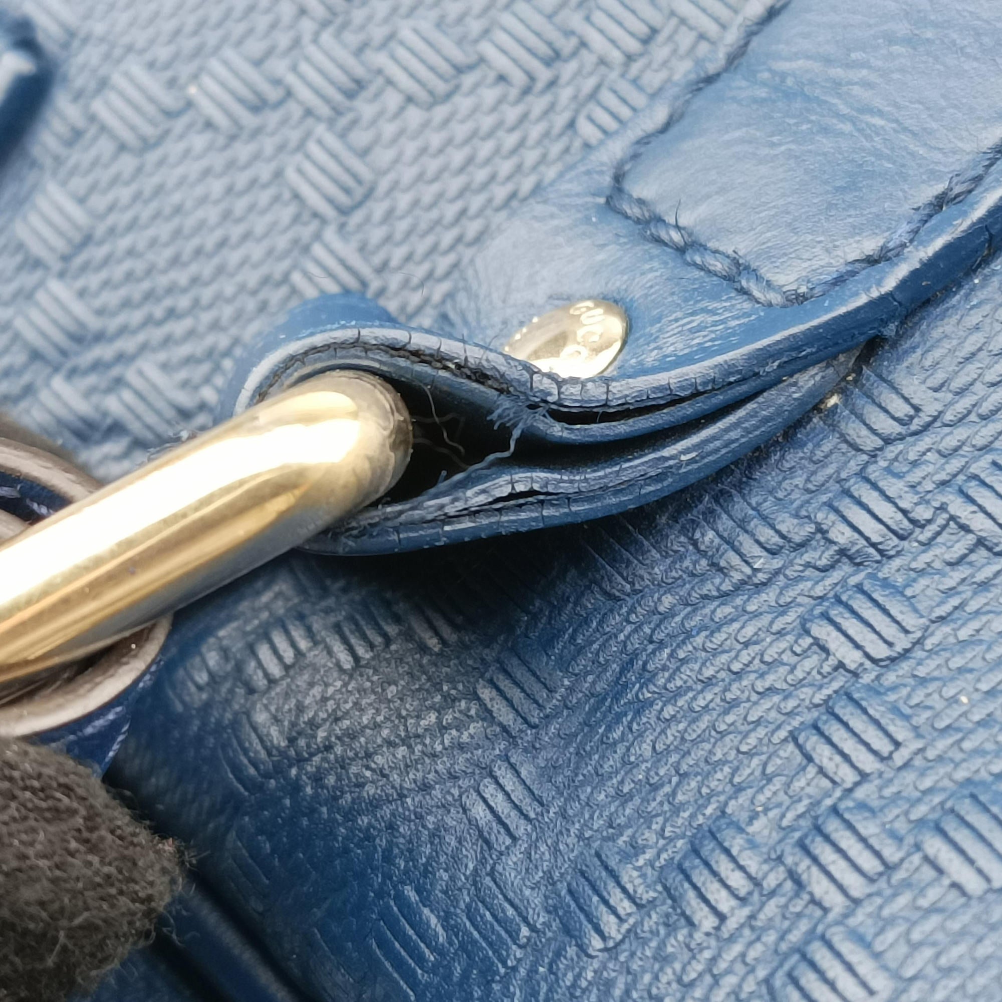 Vintage Gucci Diamante Blue Leather 208463 shoulderbag | stylenewstar