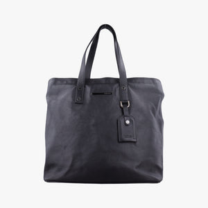 Pre-owned VERSACE Tote Black Leather  handbag | stylenewstar