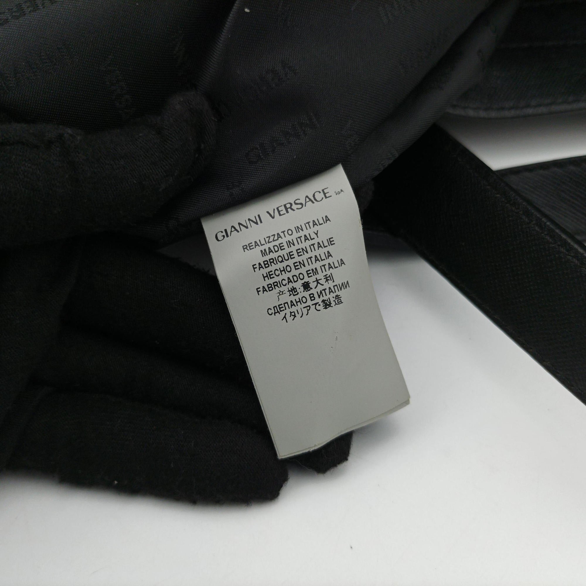 Pre-owned VERSACE Tote Black Leather  handbag | stylenewstar