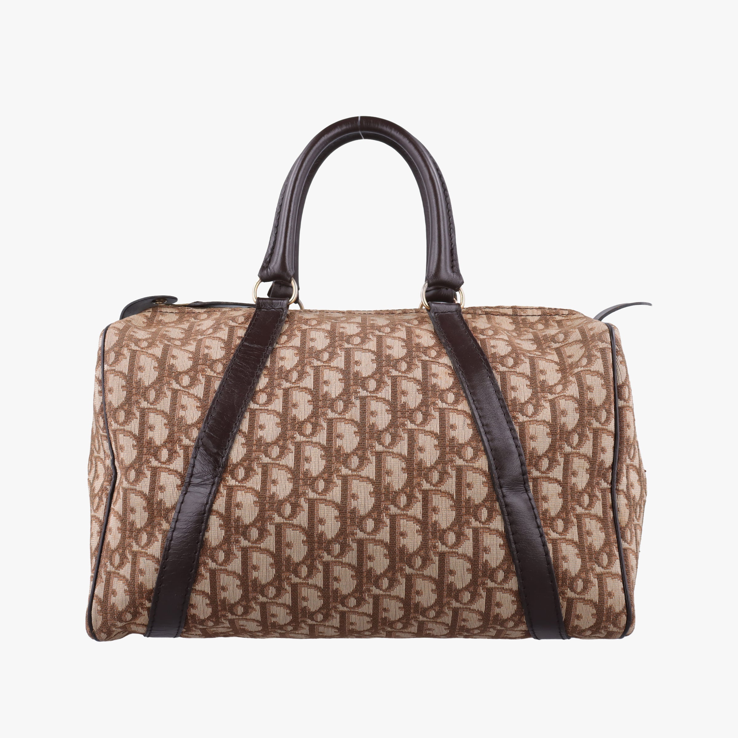 Pre-owned Christian Dior Trotter Brown Canvas×Leather  handbag | stylenewstar