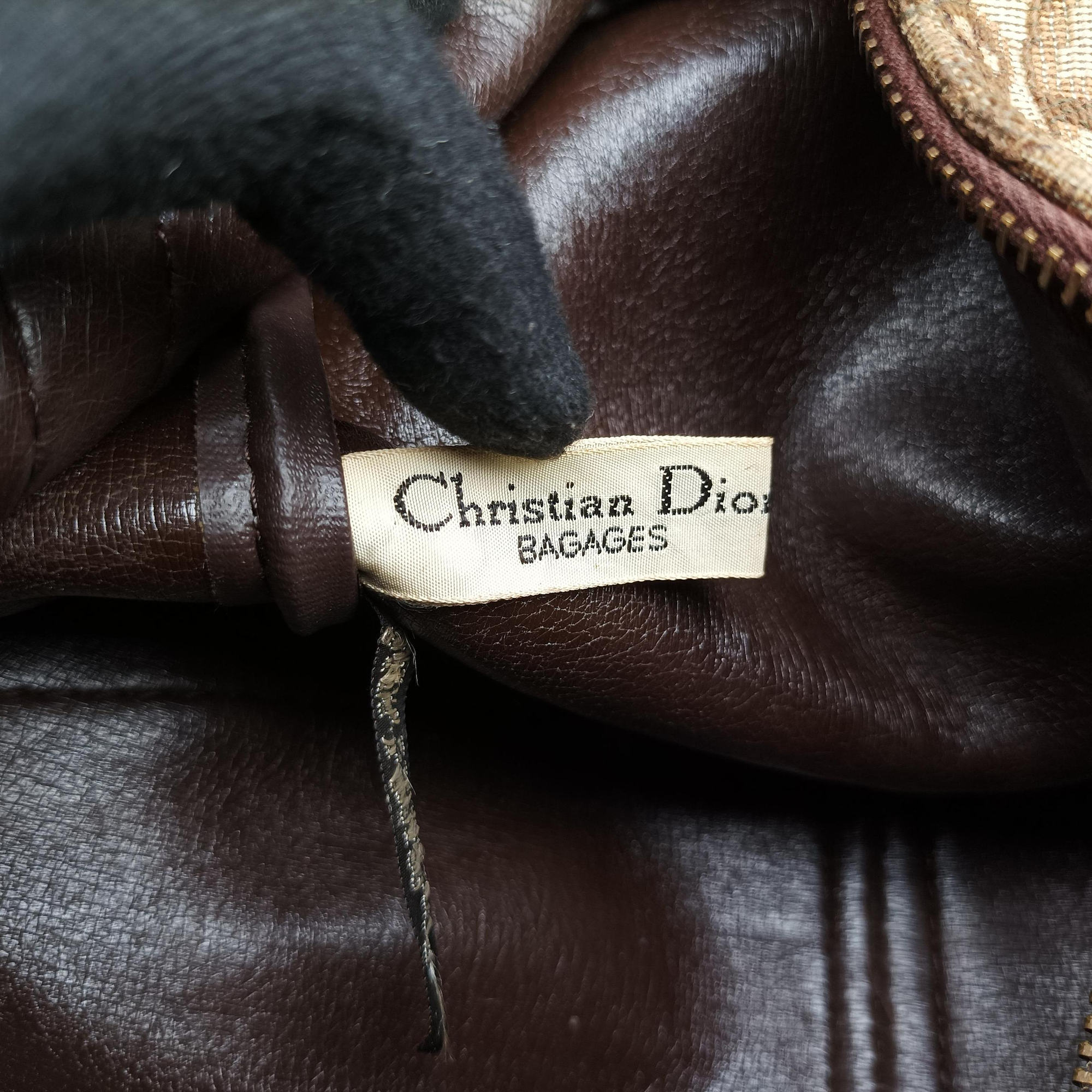 Pre-owned Christian Dior Trotter Brown Canvas×Leather  handbag | stylenewstar