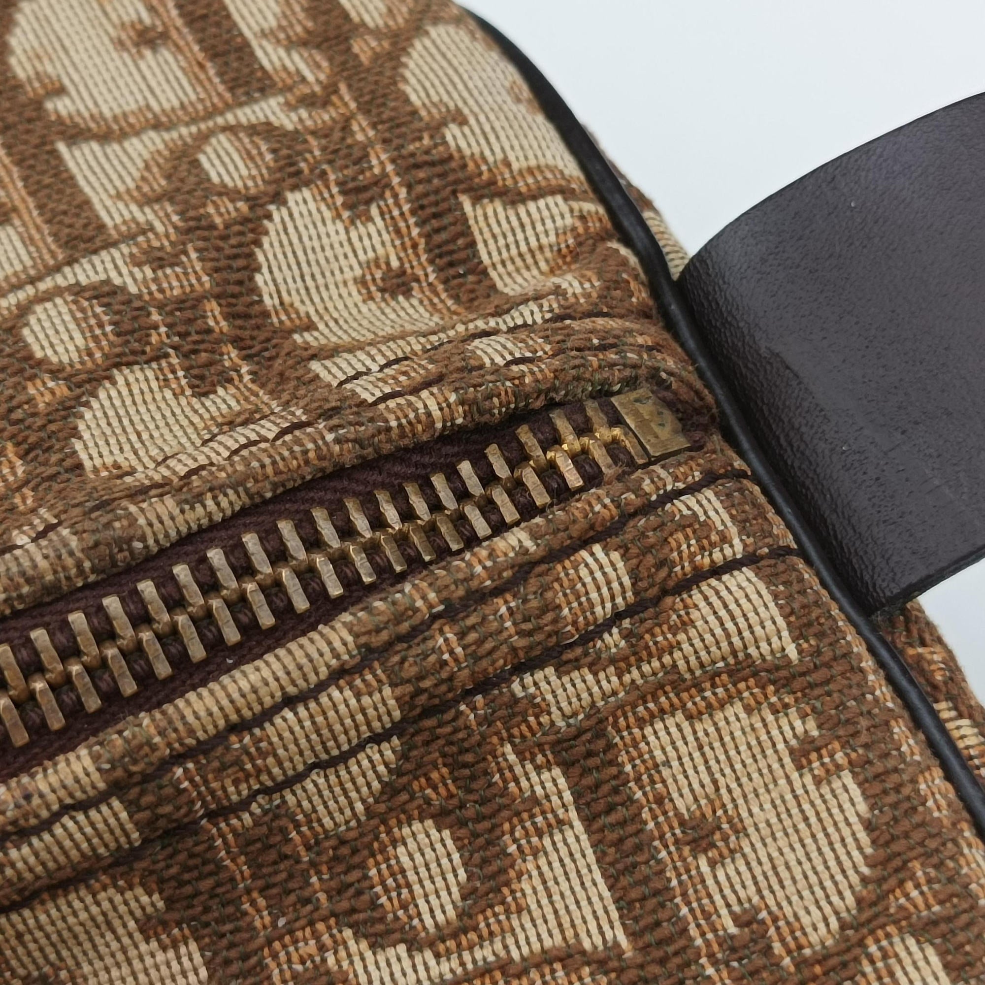 Pre-owned Christian Dior Trotter Brown Canvas×Leather  handbag | stylenewstar
