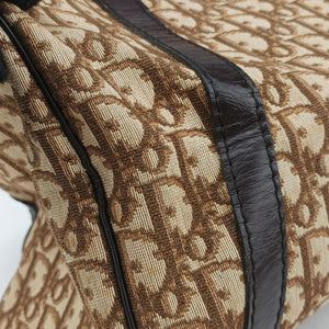 Pre-owned Christian Dior Trotter Brown Canvas×Leather  handbag | stylenewstar