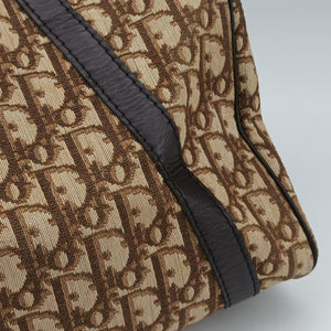 Pre-owned Christian Dior Trotter Brown Canvas×Leather  handbag | stylenewstar