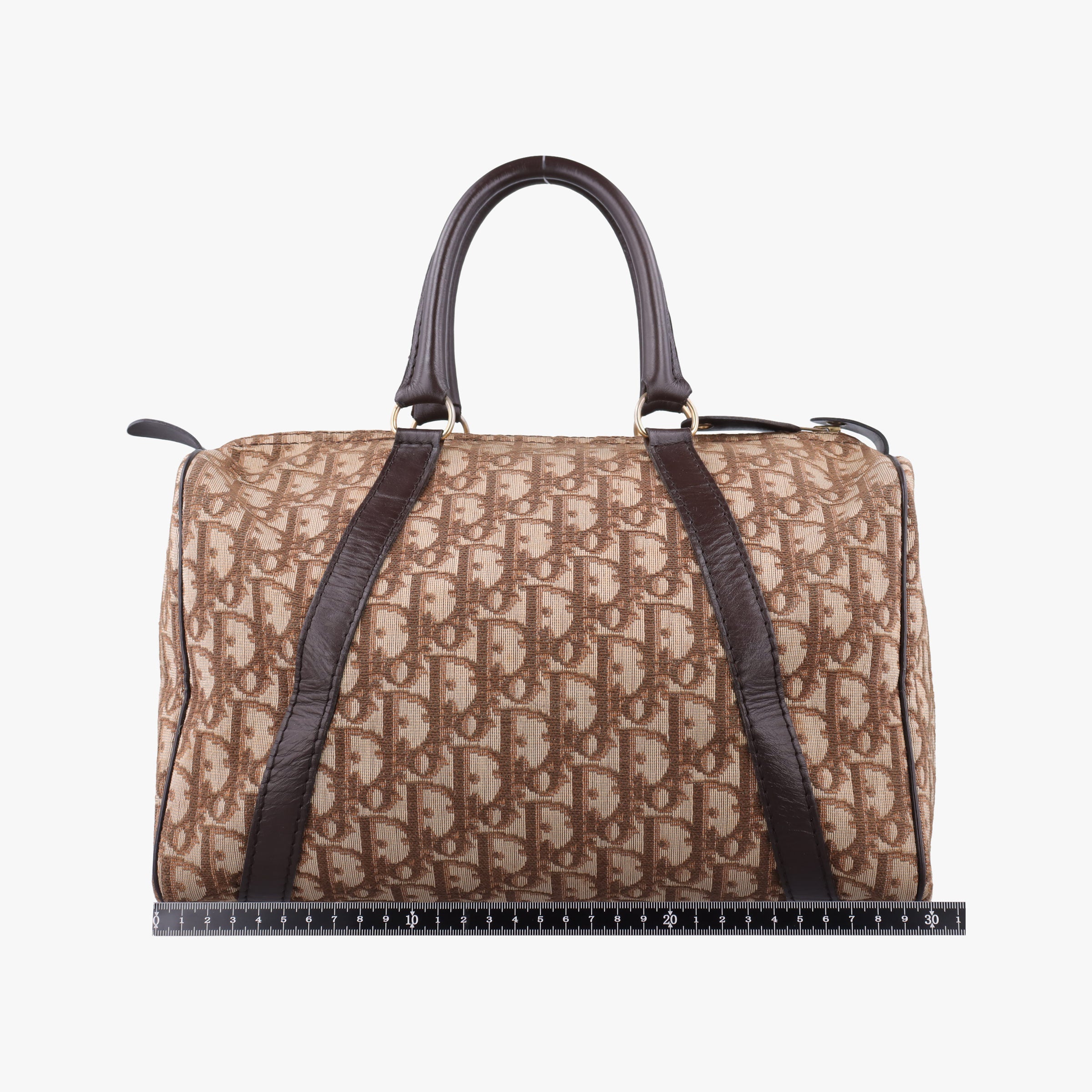 Pre-owned Christian Dior Trotter Brown Canvas×Leather  handbag | stylenewstar