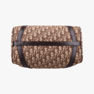 Pre-owned Christian Dior Trotter Brown Canvas×Leather  handbag | stylenewstar