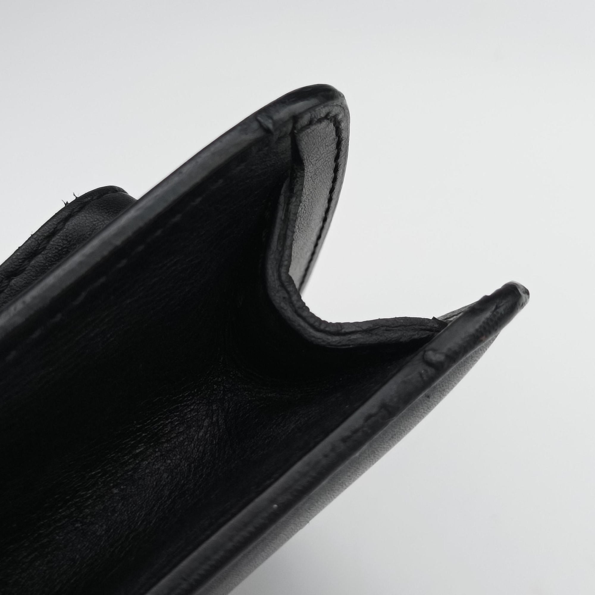 Pre-owned VERSACE Embossed Logo Top Handle Messenger Black Leather  shoulderbag | stylenewstar