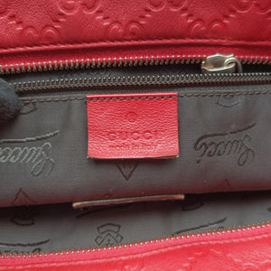 Vintage Gucci Guccissima GG Imprime Red Leather 211137 handbag | stylenewstar