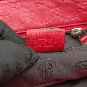 Vintage Gucci Guccissima GG Imprime Red Leather 211137 handbag | stylenewstar