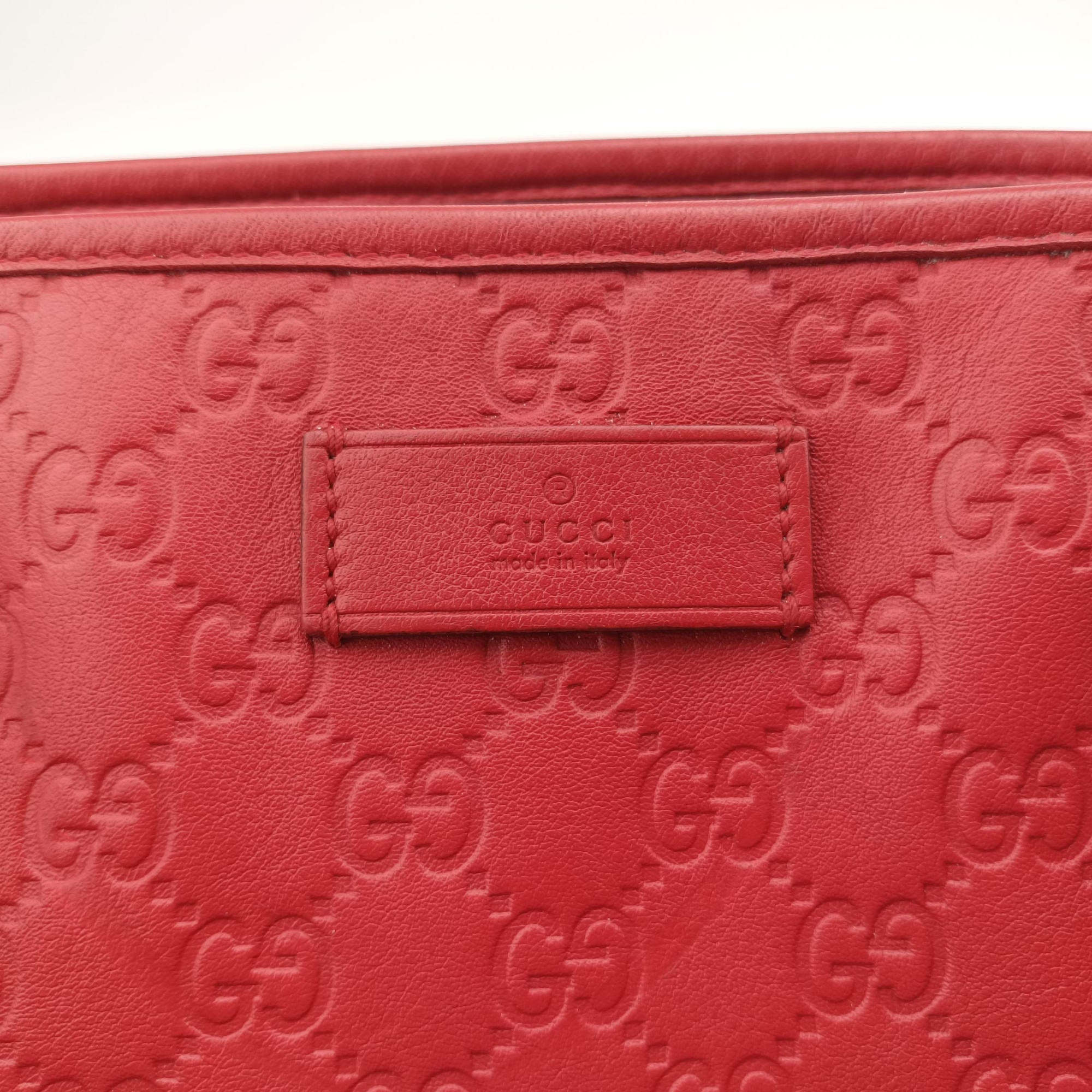 Vintage Gucci Guccissima GG Imprime Red Leather 211137 handbag | stylenewstar