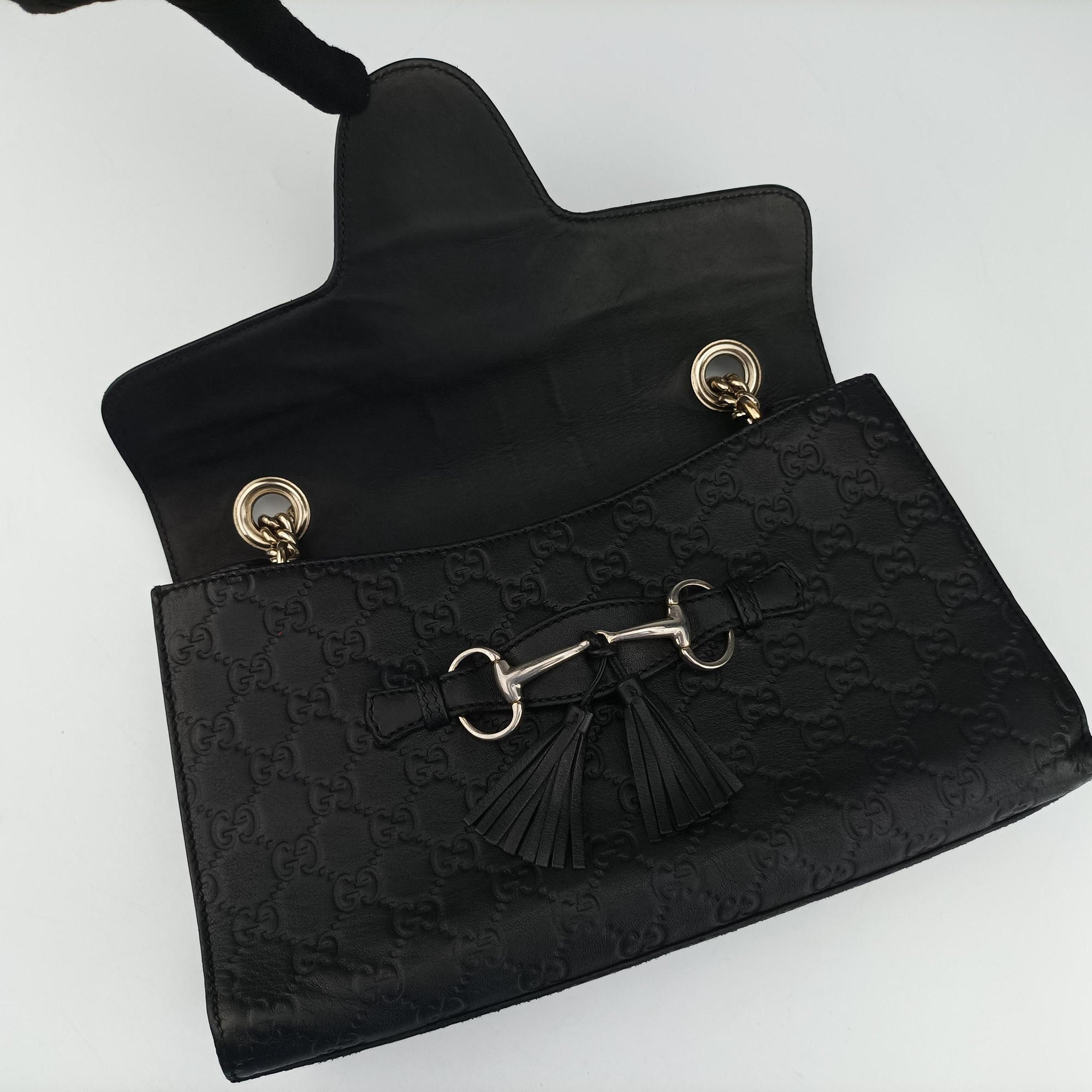 Secondhand Gucci Emily Black Leather 295402 shoulderbag | stylenewstar