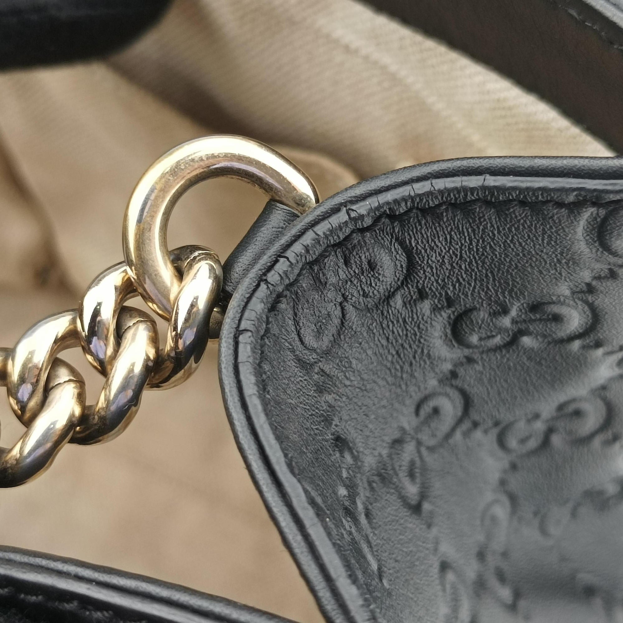 Secondhand Gucci Emily Black Leather 295402 shoulderbag | stylenewstar