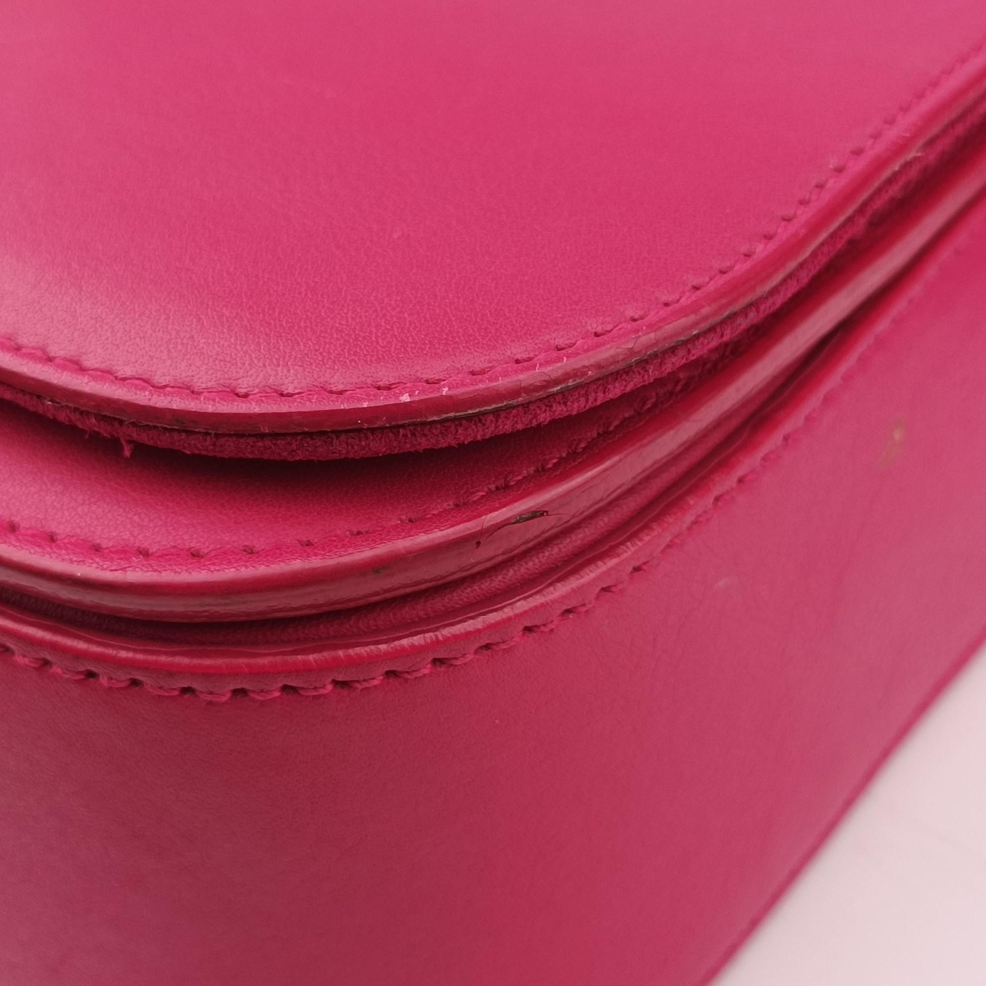 Pre-owned Yves Saint Laurent Y Ligne Rose Leather 311214 shoulderbag | stylenewstar