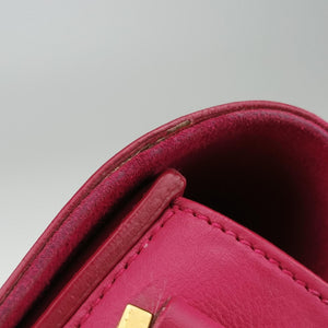 Pre-owned Yves Saint Laurent Y Ligne Rose Leather 311214 shoulderbag | stylenewstar