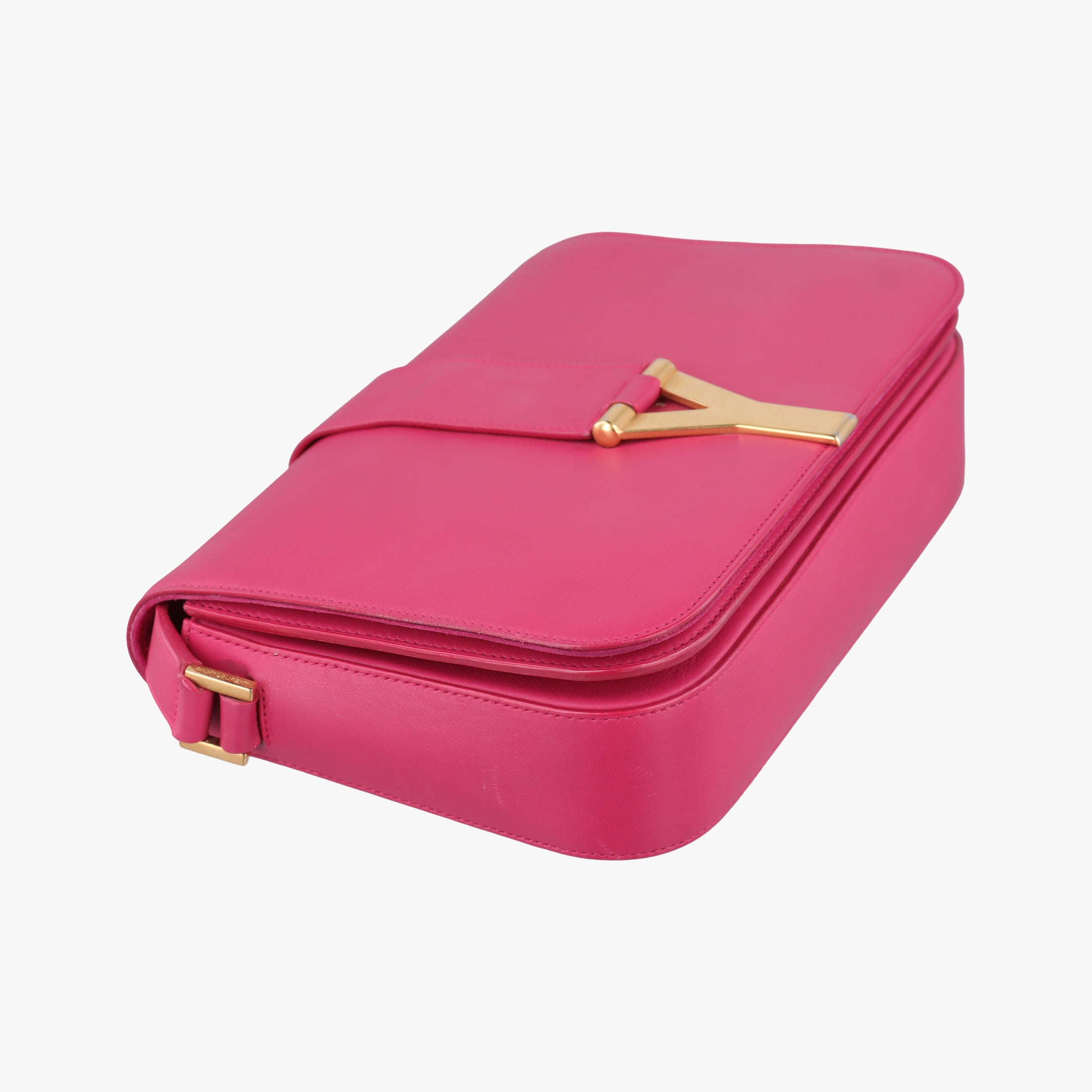 Pre-owned Yves Saint Laurent Y Ligne Rose Leather 311214 shoulderbag | stylenewstar