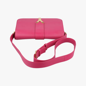Pre-owned Yves Saint Laurent Y Ligne Rose Leather 311214 shoulderbag | stylenewstar