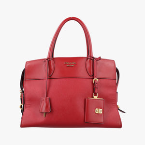 Pre-owned Prada Esplanade Red SAFFIANO Leather 1BA046 handbag | stylenewstar