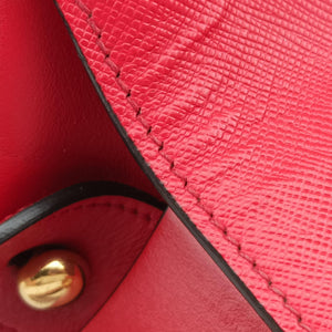 Pre-owned Prada Esplanade Red SAFFIANO Leather 1BA046 handbag | stylenewstar