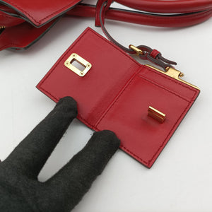 Pre-owned Prada Esplanade Red SAFFIANO Leather 1BA046 handbag | stylenewstar