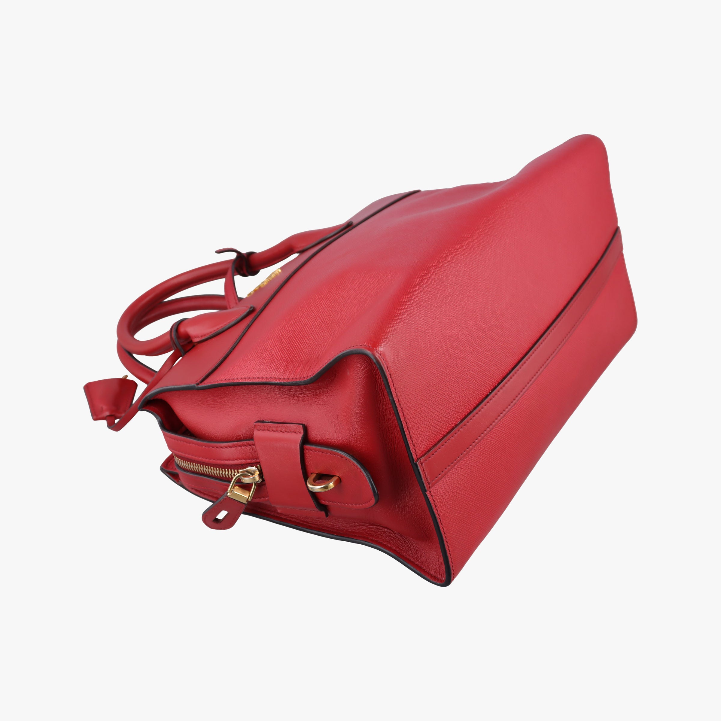 Pre-owned Prada Esplanade Red SAFFIANO Leather 1BA046 handbag | stylenewstar