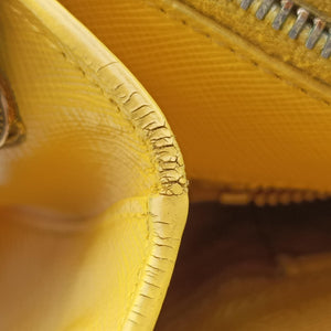 Pre-owned Prada Galleria Yellow SAFFIANO Leather BN2274 shoulderbag | stylenewstar