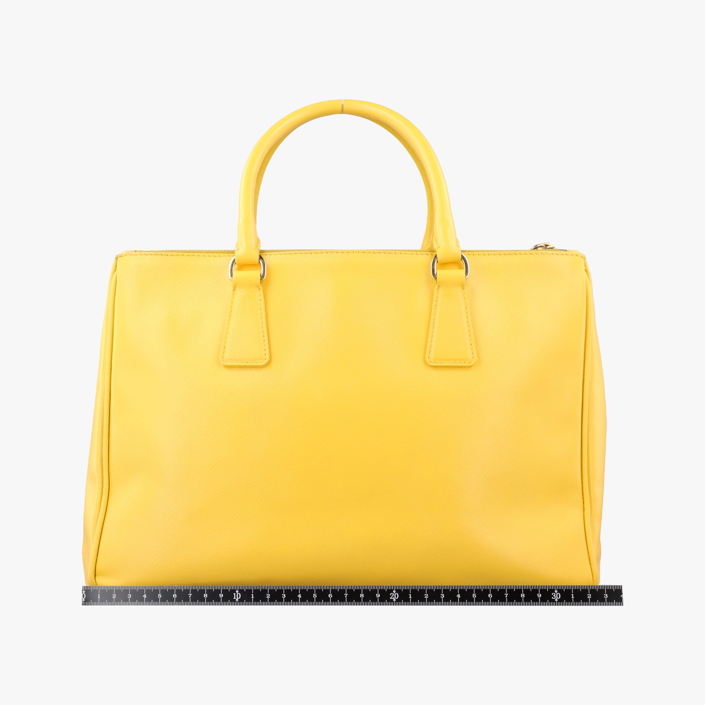 Pre-owned Prada Galleria Yellow SAFFIANO Leather BN2274 shoulderbag | stylenewstar