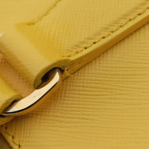 Pre-owned Prada Galleria Yellow SAFFIANO Leather BN2274 shoulderbag | stylenewstar