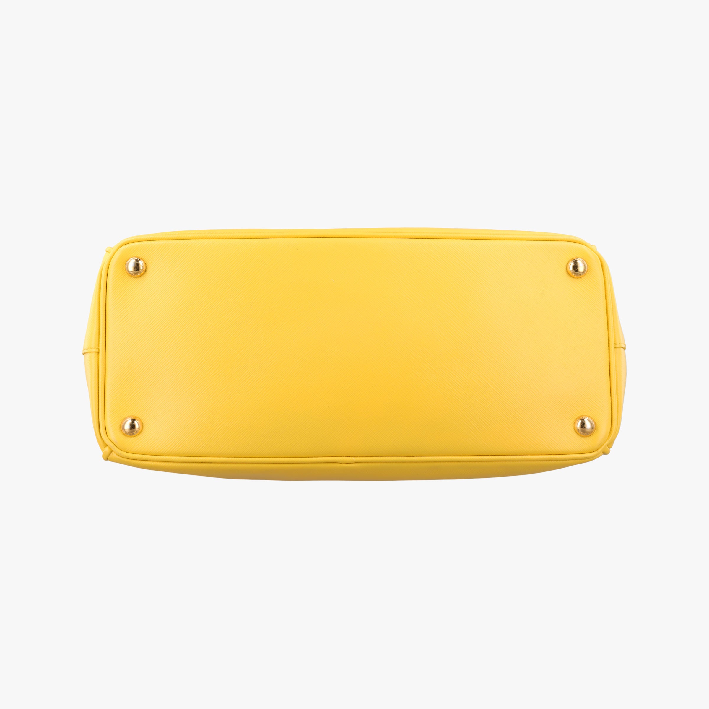 Pre-owned Prada Galleria Yellow SAFFIANO Leather BN2274 shoulderbag | stylenewstar